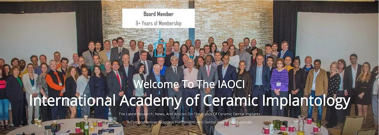 ceramic dental implants: IAOCI Membership Photo Dr. May Natural Dentistry Ceramic Implants Society